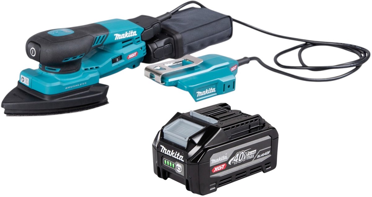 Makita BO 006 CGU1 accu-deltaschuurmachine 40 V max. 100 x 150 mm 3,0 mm slaglengte borstelloos + 1x accu 4,0 Ah - zonder oplader