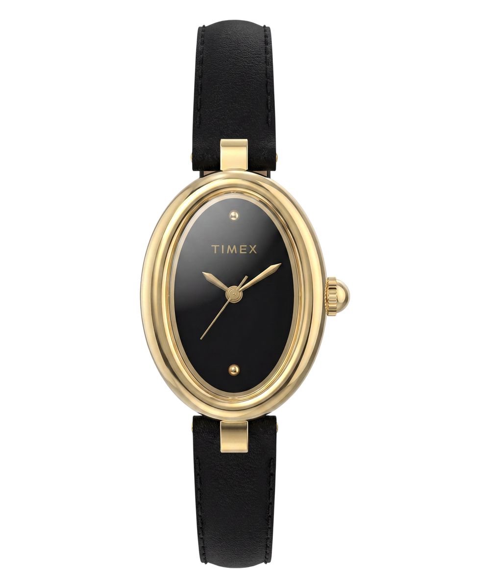 Timex Cavatina TW2Y86300 Horloge - Leer - Zwart - Ø 22 mm
