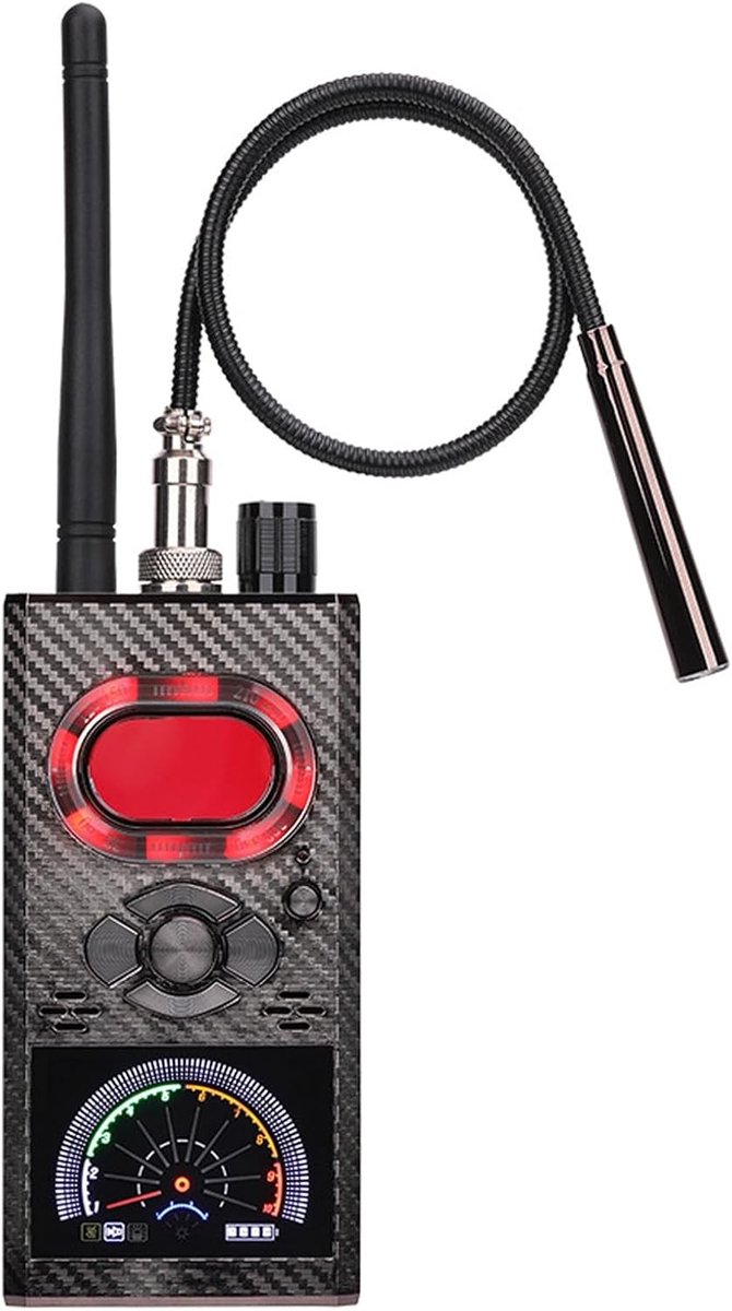 Verborgen camera detector - Zwart - 25 x 9,5 x 4,7 cm - ABS Kunststof en Metaal - Draagbare RF en Infrarood Detector