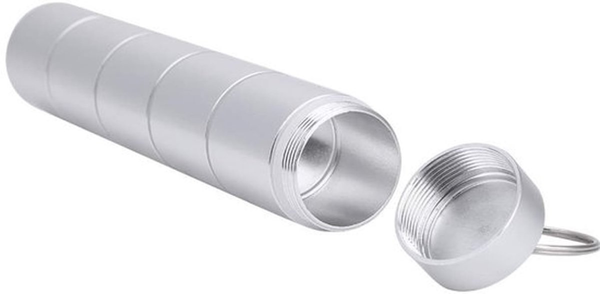 Mini Pillendoos - Draagbare Aluminium Medicijnfles met Sleutelhanger