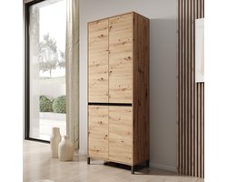 Meubella - Finta - Schoenenkast - Eiken - 80x40x206 cm