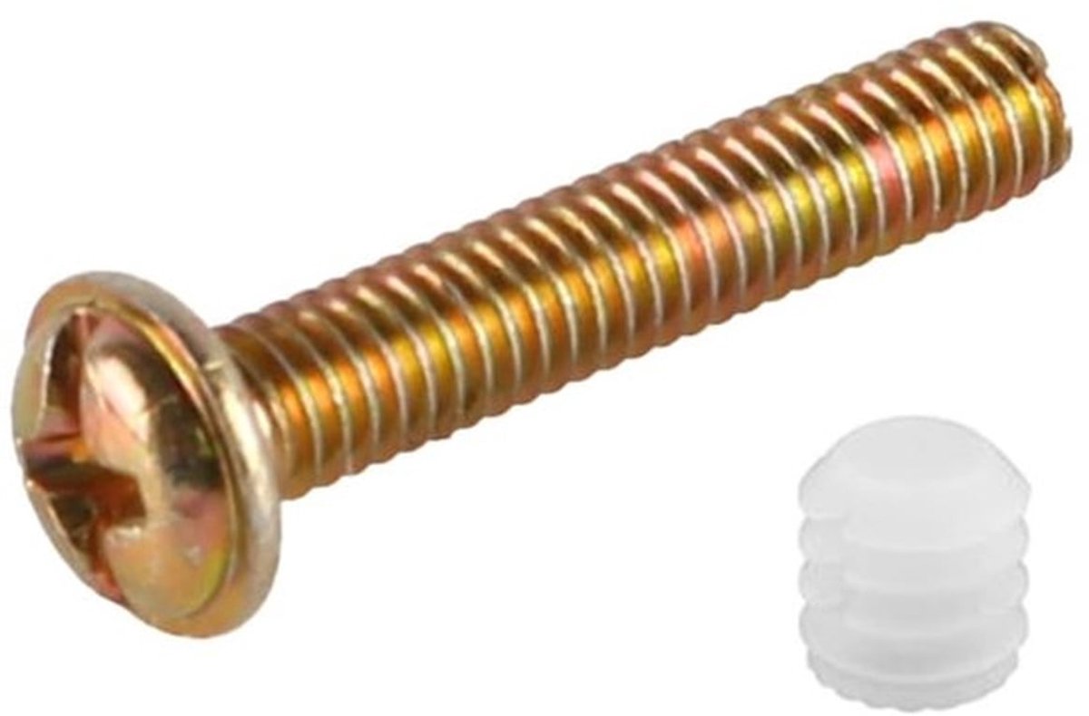 Scharnierpen M4x10mm - Kunststof - Nylon Moer - Ingebedde Expansiemoer - Scharnierverbinding - Schokbestendig - Scharnier