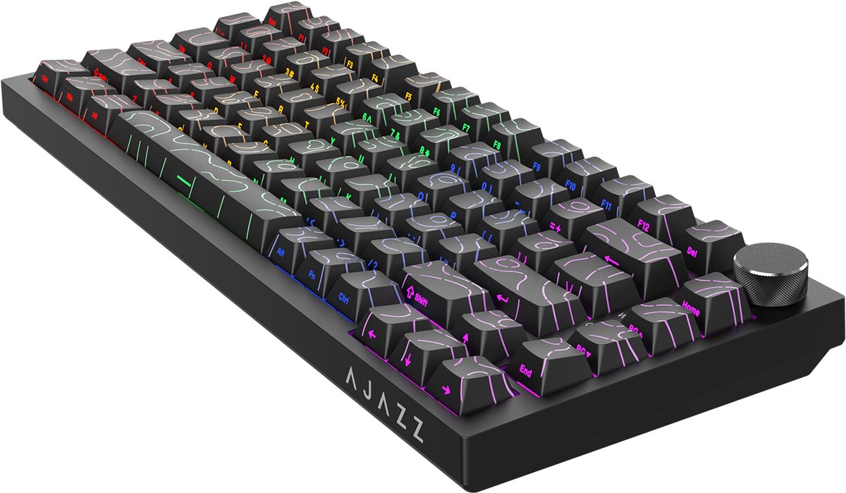 Ajazz AK820 - Mechanisch Toetsenbord 75% - Contourlijn zwart thumbnail 6