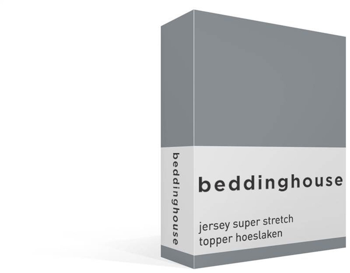 Beddinghouse katoen - Topper Hoeslaken - 160 x 200/220 cm Pocket depth: 25 cm - Blauwgrijs