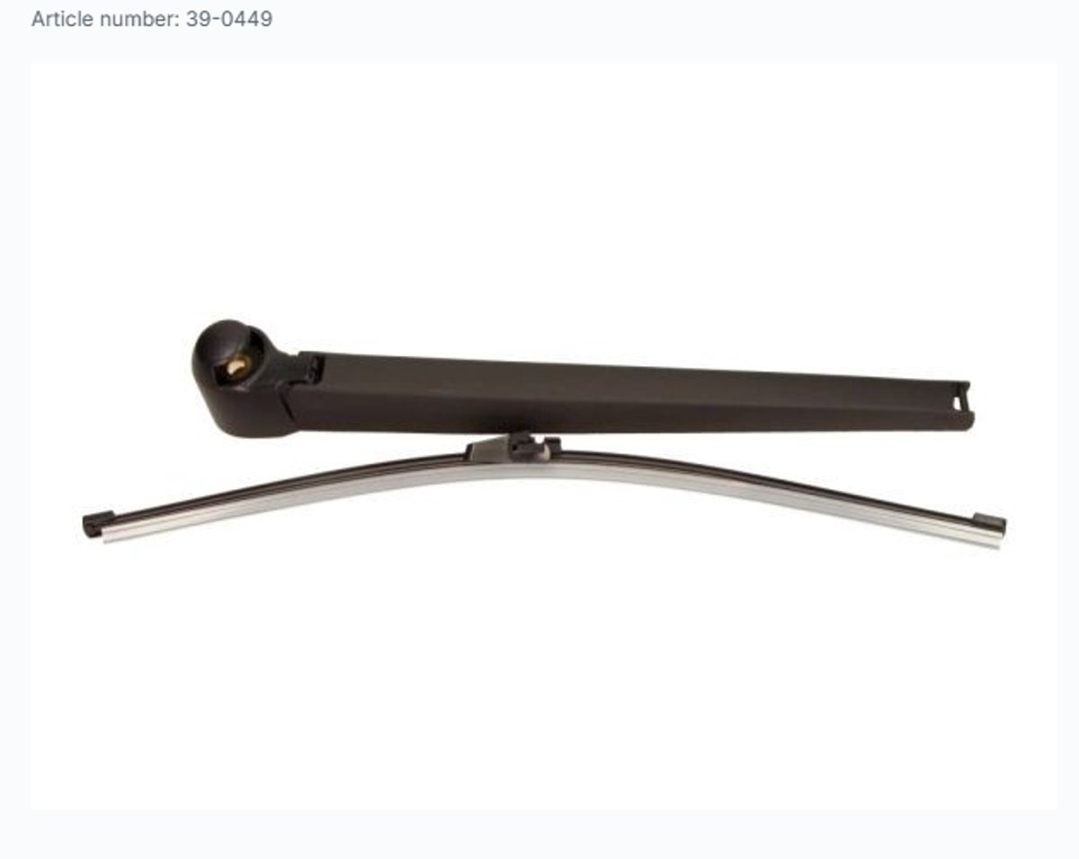 MAXGEAR Achterruitenwisserarm 39-0449 | OEM 6Q6955435D | 7E0955425 | 7H0955707A | 7E0955707A | Geschikt voor VW Transporter T5, Multivan T5, Caddy III 2003-2015 | Achter Met Wisserblad en Afdekkap