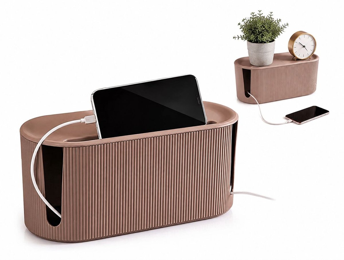 Bobypet - Kabelbox - kabelmanagement opbergbox 31 x 13,5 x 12,5 cm - voor stekkerdoos en snoeren