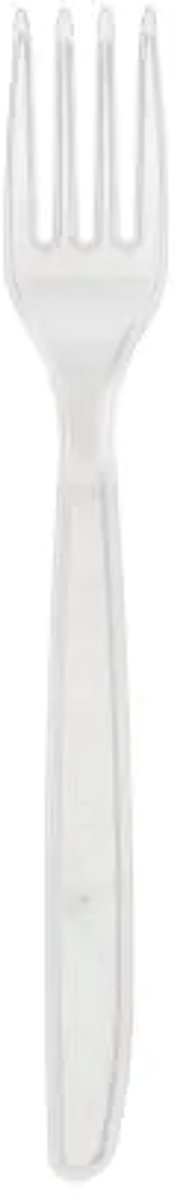 Stevige herbruikbare vork 18,5 cm reusable transparant (200 stuks)