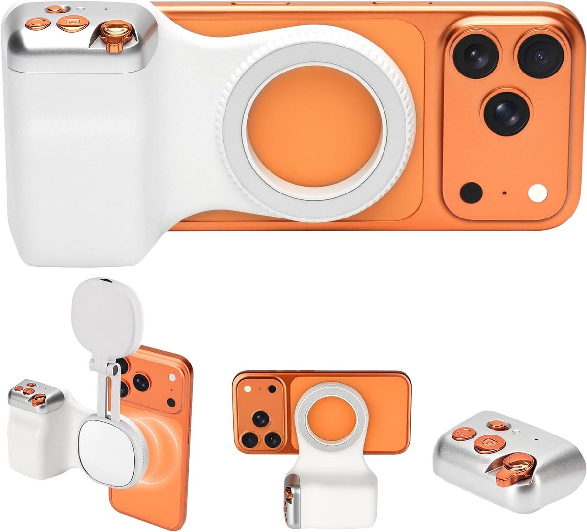 Magnetische Telefoonhouder voor Camera, Smartphone Grip met Draadloze Sluiterknop, Selfie Handgreep geschikt voor iPhone en Android, Creator Kit voor TikTok, Selfies, Fotografie en Video