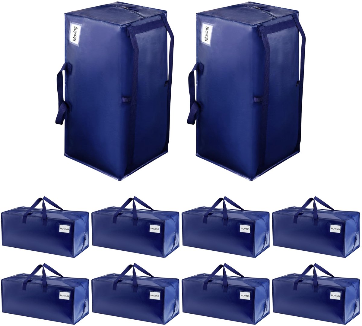 Famanu – Zware verhuiszakken, extra groot, 10-pack met rugzakriemen, sterke handgrepen en ritsen