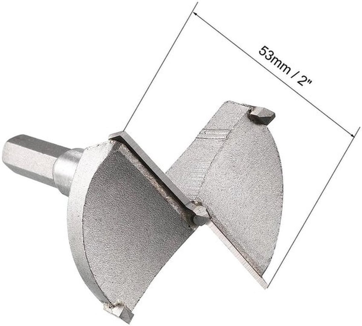 Boorbit 53 mm - Houtgat Zaag - Houtboren - Boorbit - Houtbewerking - Tungsten Carbide - Houtboor