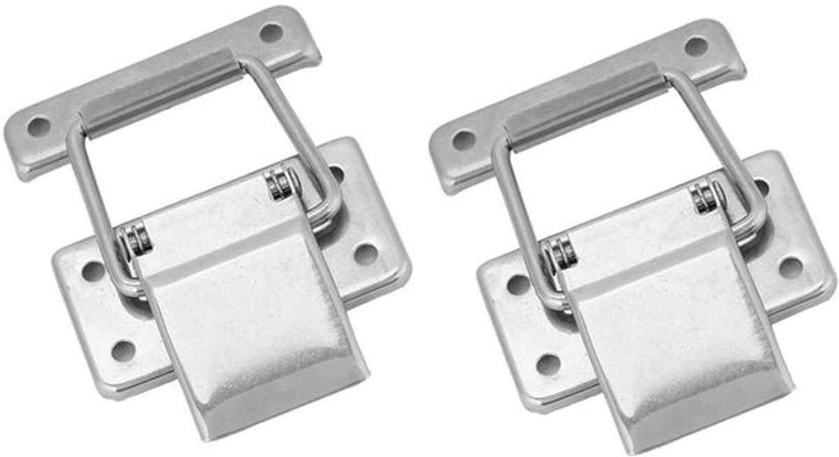 Klink - Roestvrij Stalen Hardware - Veerbelaste Klink - Kastsluitingen - Duurzaam - Eenvoudig te Installeren - 2 Stuks - Kastsluiting