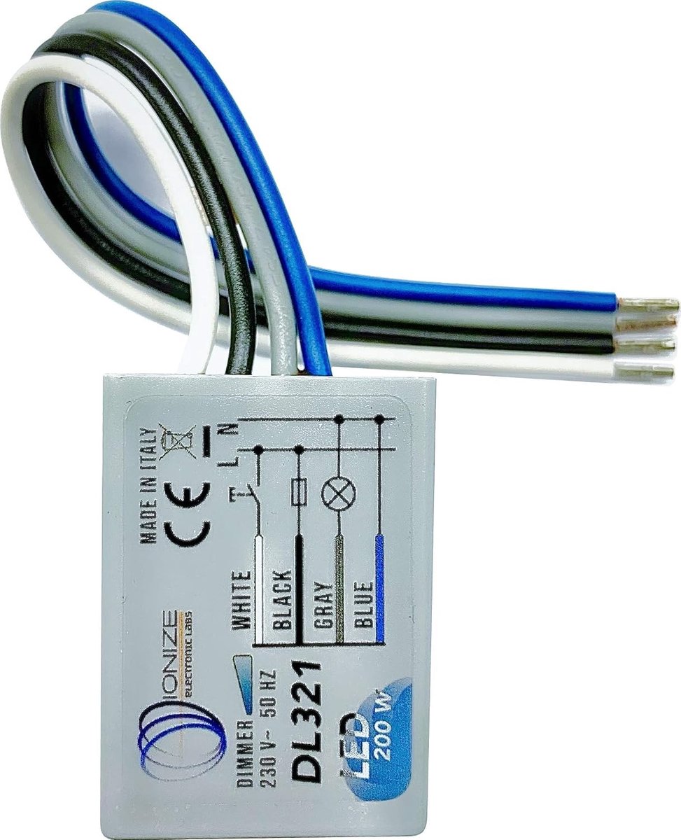 Dimmer voor LED Inbouwinstallatie - 230 V - Drukknop - Voor Flexibele Verlichting