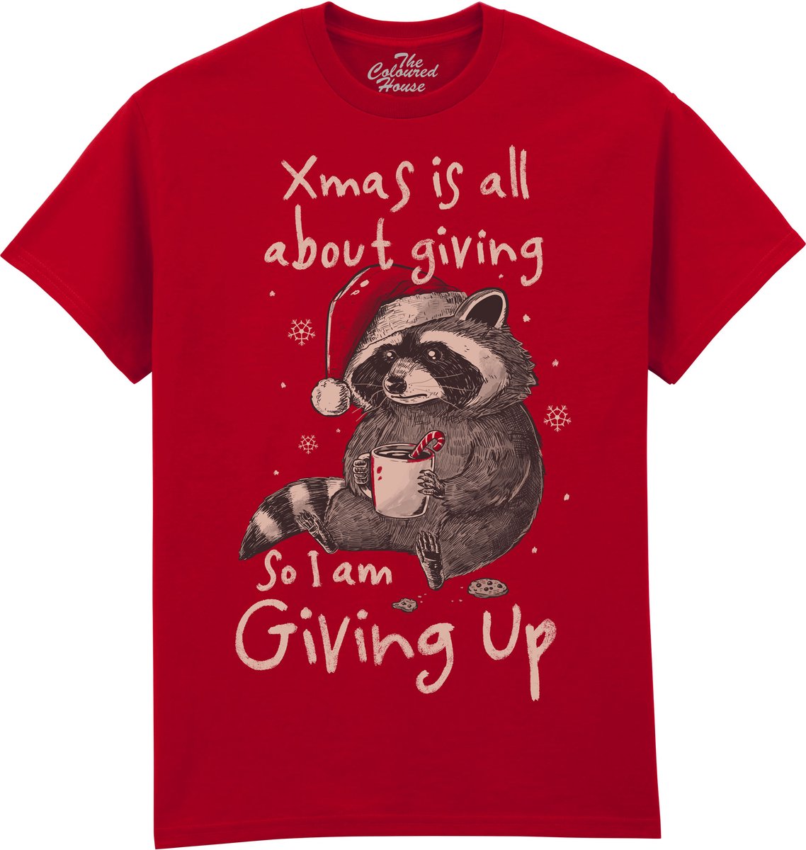 Wasbeer Giving Up Christmas The Coloured House T-shirt XL
