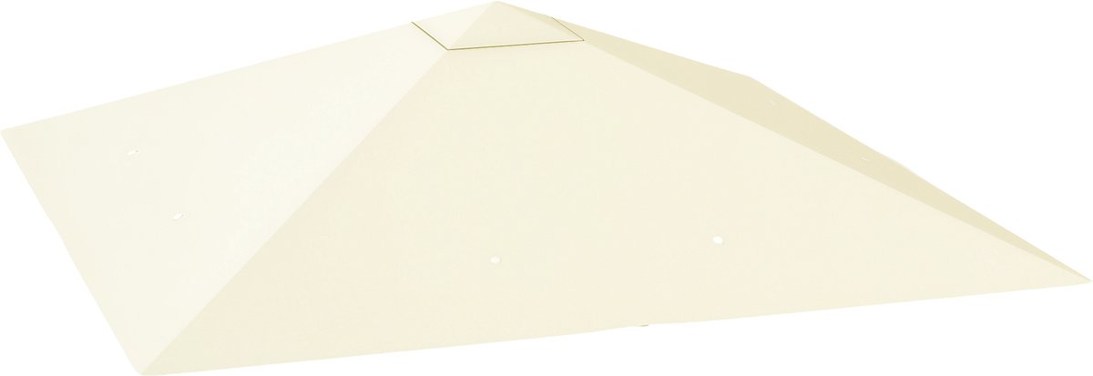 Vervangend dak voor een tuinpaviljoen van 3 x 3 m - waterafstotend tuinpaviljoendak UPF30+ - vervangende hoes van Oxford - stof - 370 g/m² - crèmewit