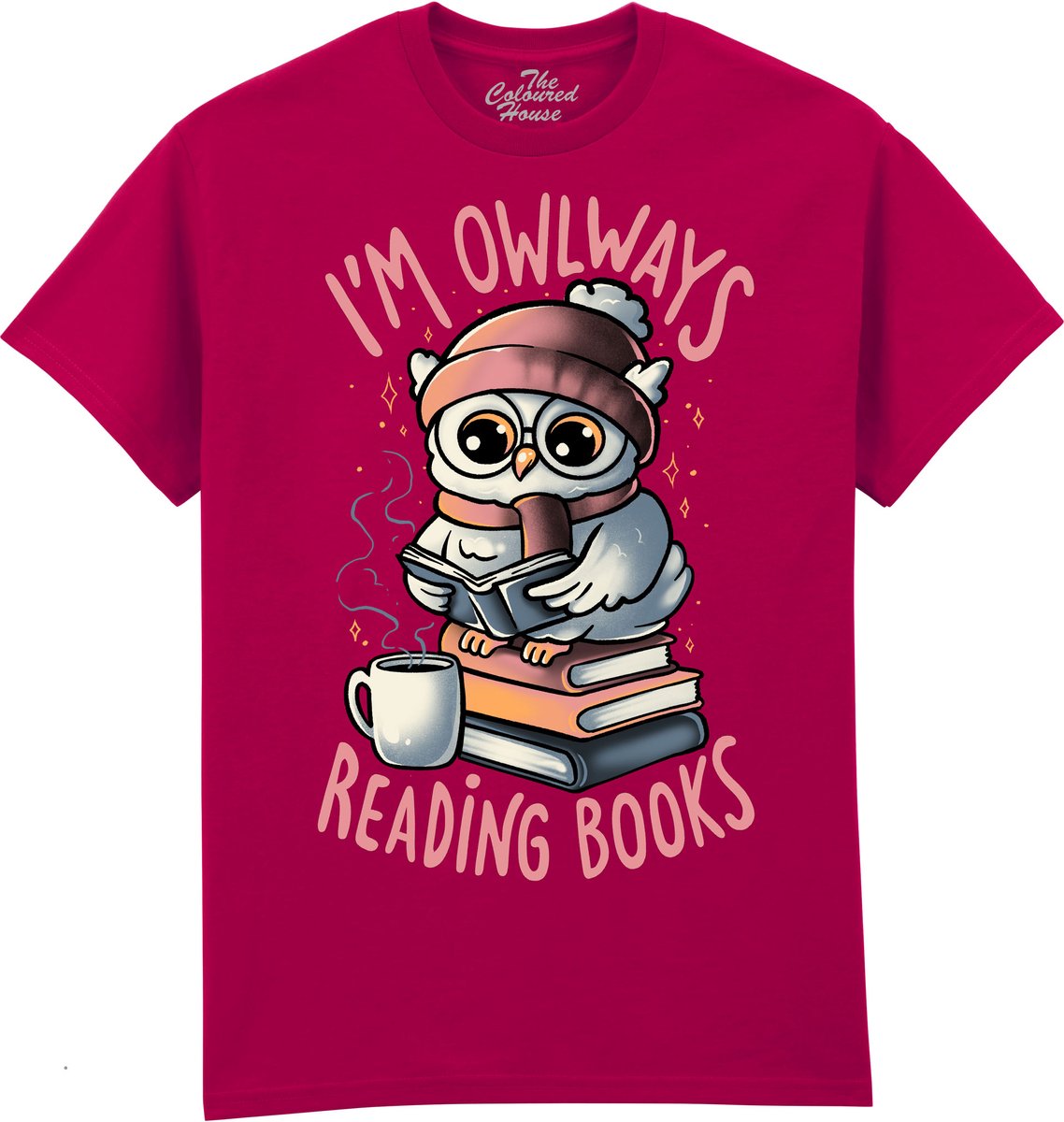 Uil Owlways Reading Books The Coloured House T-shirt 3XL
