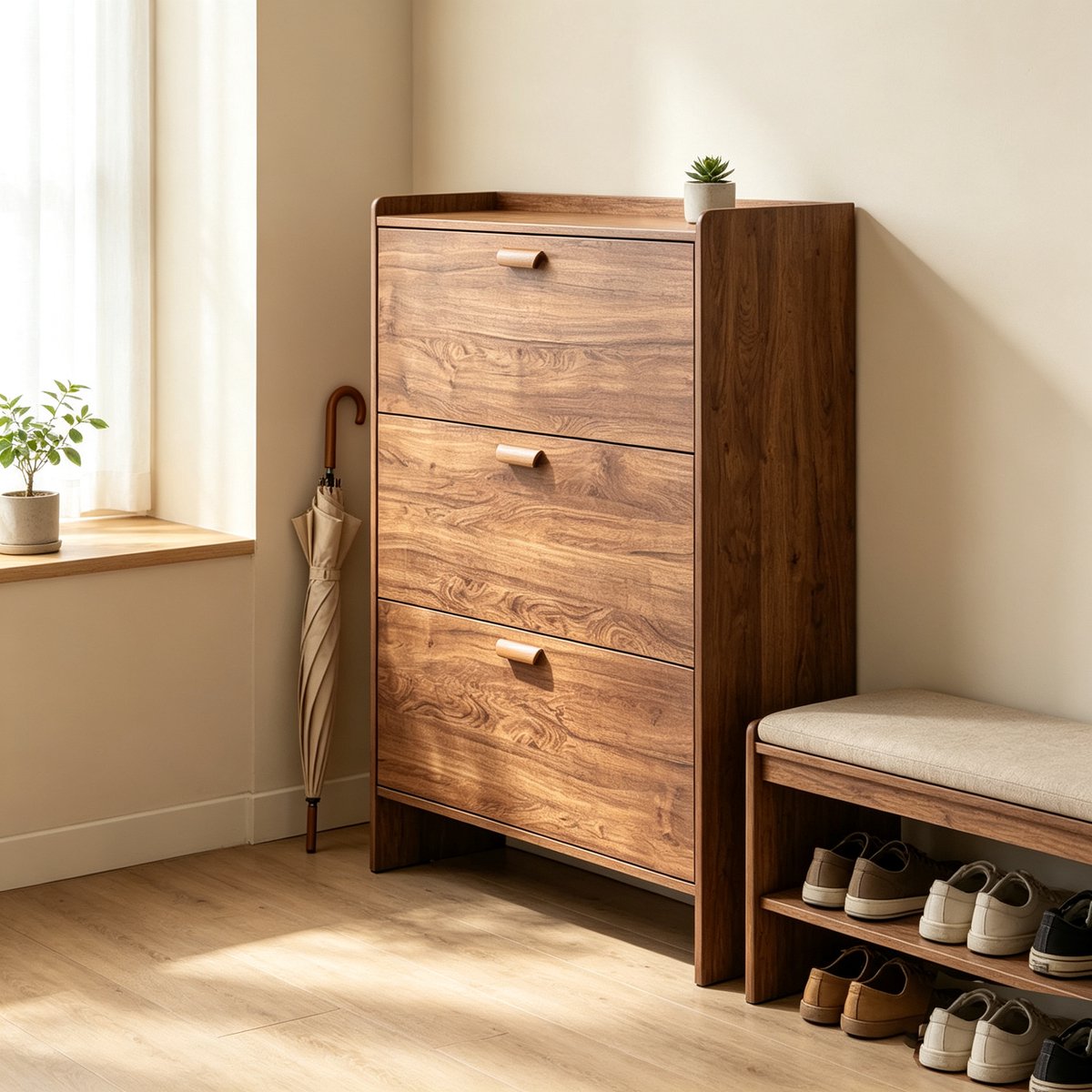 Ultradunne schoenenkast voor thuisgebruik multifunctioneel eenvoudige en moderne stijl klapbare schoenenkast 50*17*115 cm