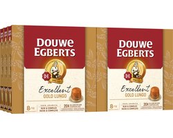 Douwe Egberts Excellent Gold Lungo Koffiecups - Intensiteit 8/12 - 10 x 20 capsules