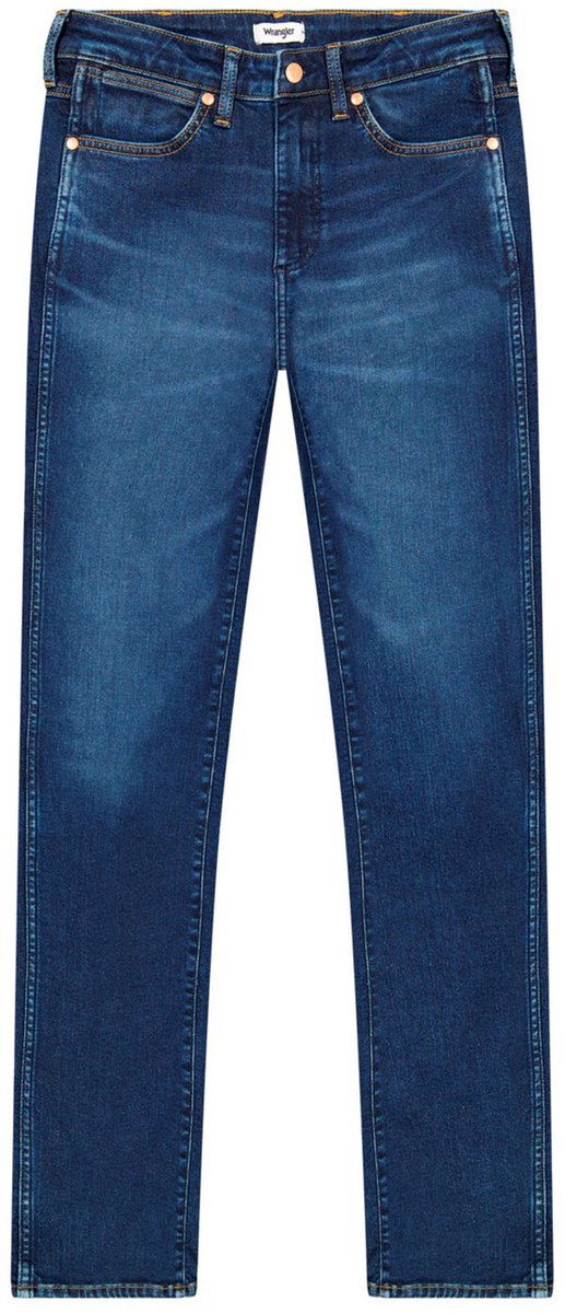 Wrangler STRAIGHT Dames Straight Fit Jeans W33 X L32 Blauw