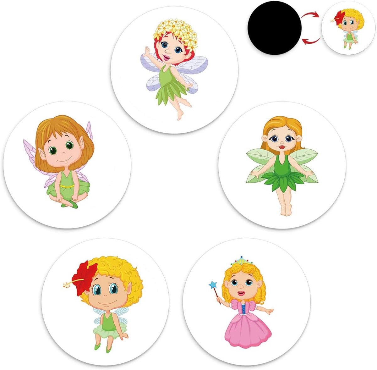 Herbruikbare Potty Training Stickers voor Meisjes - 10 Stuks met Schattige Elf Prinses Patroon voor Zindelijkheidstraining en Potty Doelen