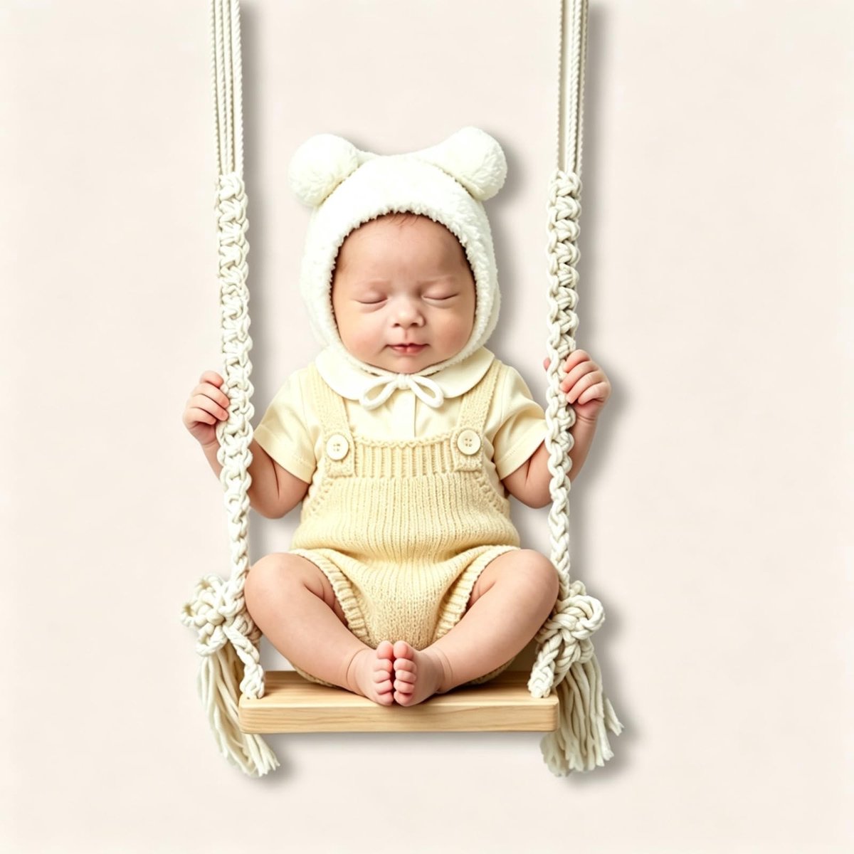 Solidchoice - Houten Babyschommel voor Fotoshoots van Pasgeborenen
