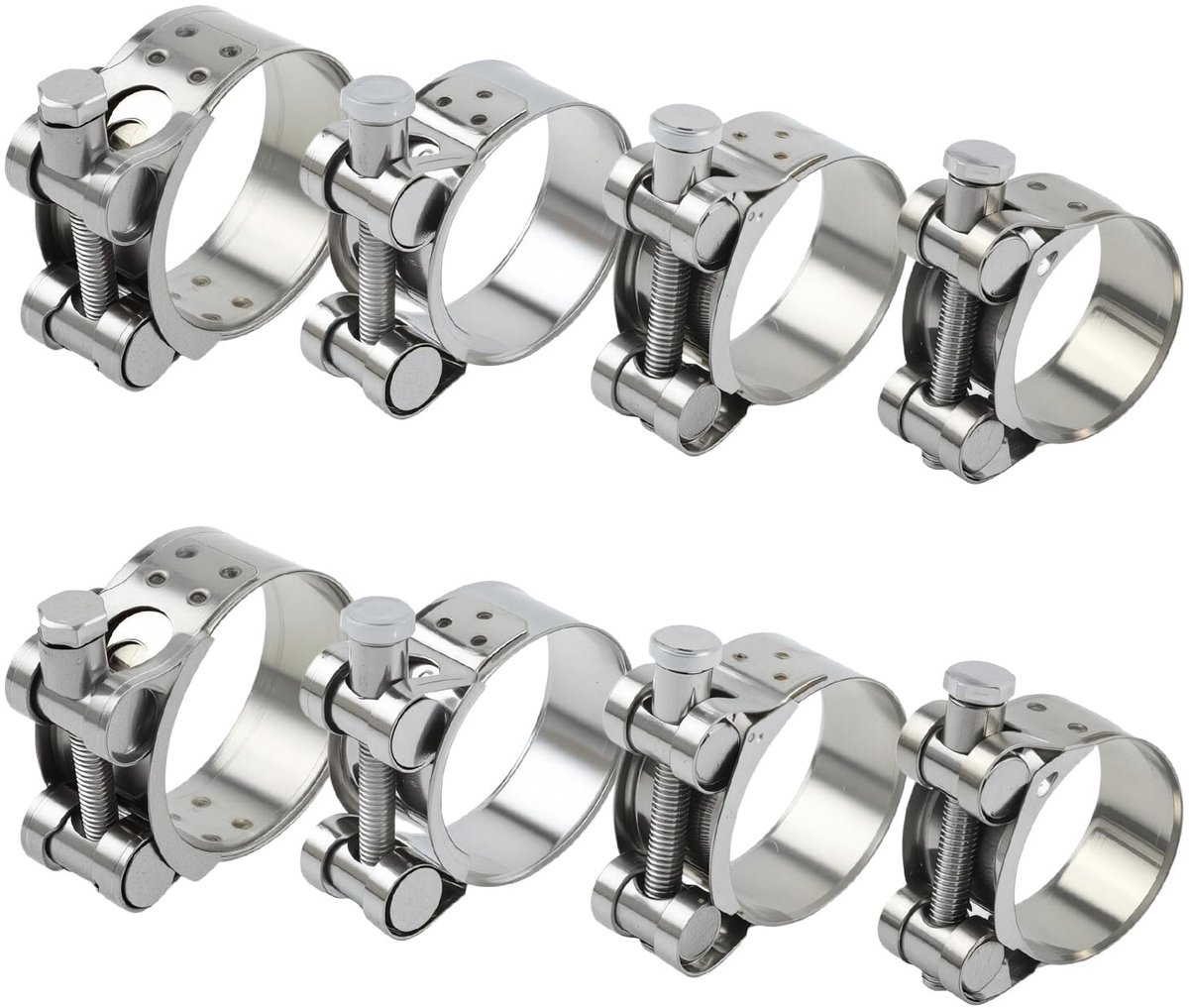 Solidchoice - Verstelbare Slangklemmen - 2 Stuks RVS (32-47 mm)