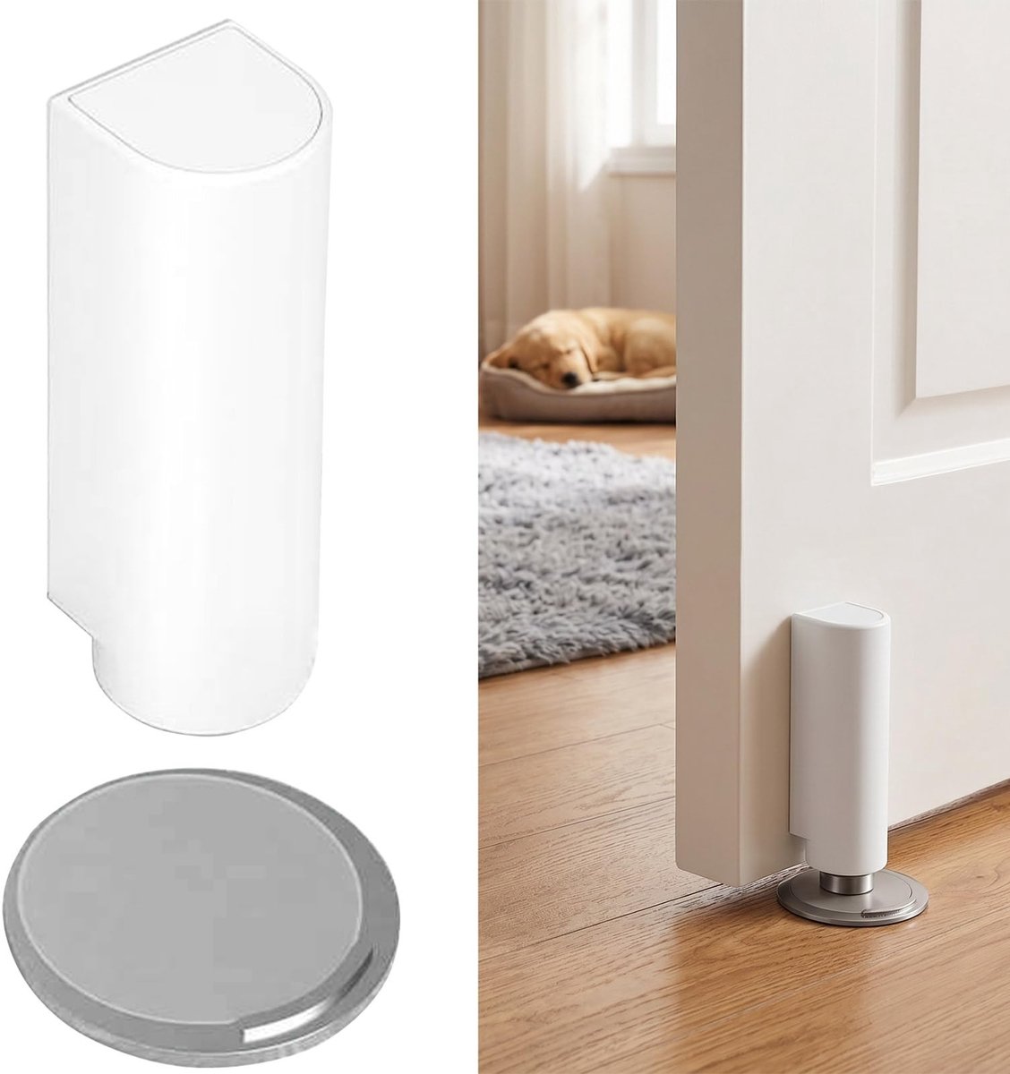 Solidchoice - Magnetische Deurstopper voor Muurbevestiging zonder Boren