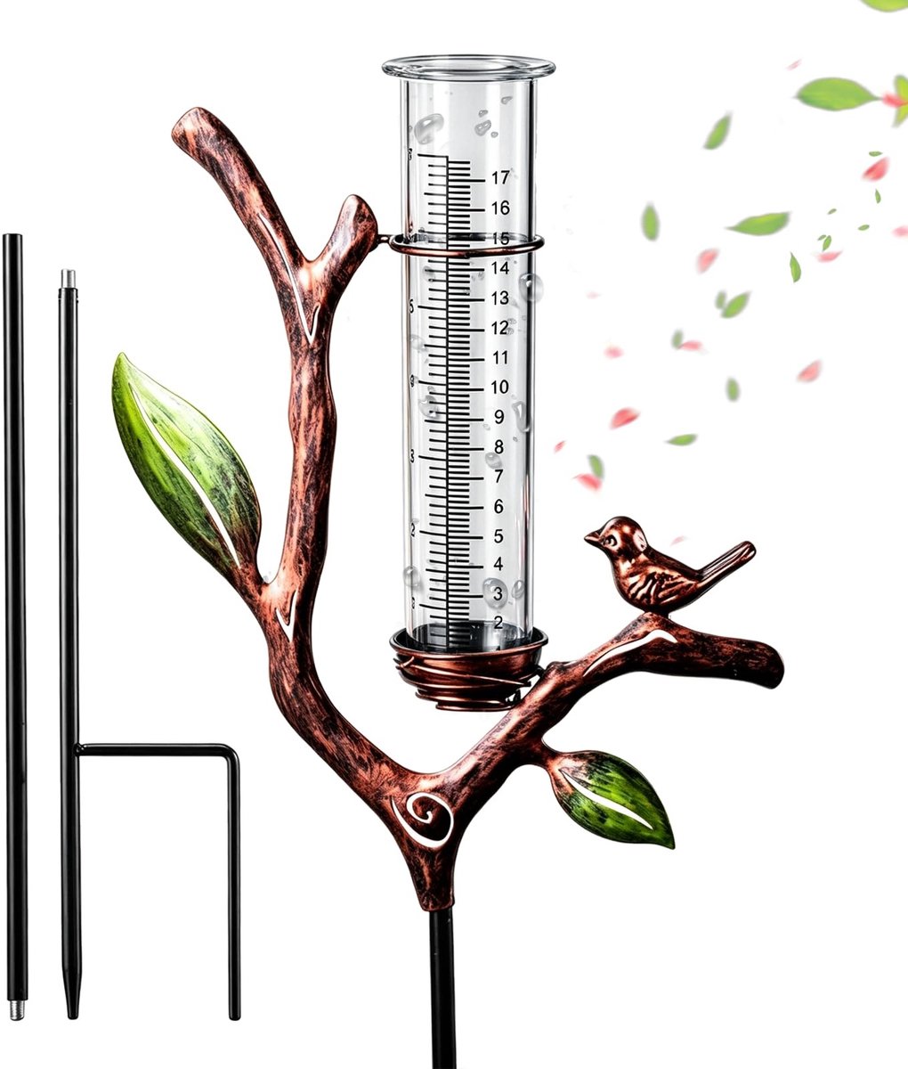Solidchoice - Plastic Regenmeter met H-vormige Standaard voor Tuin