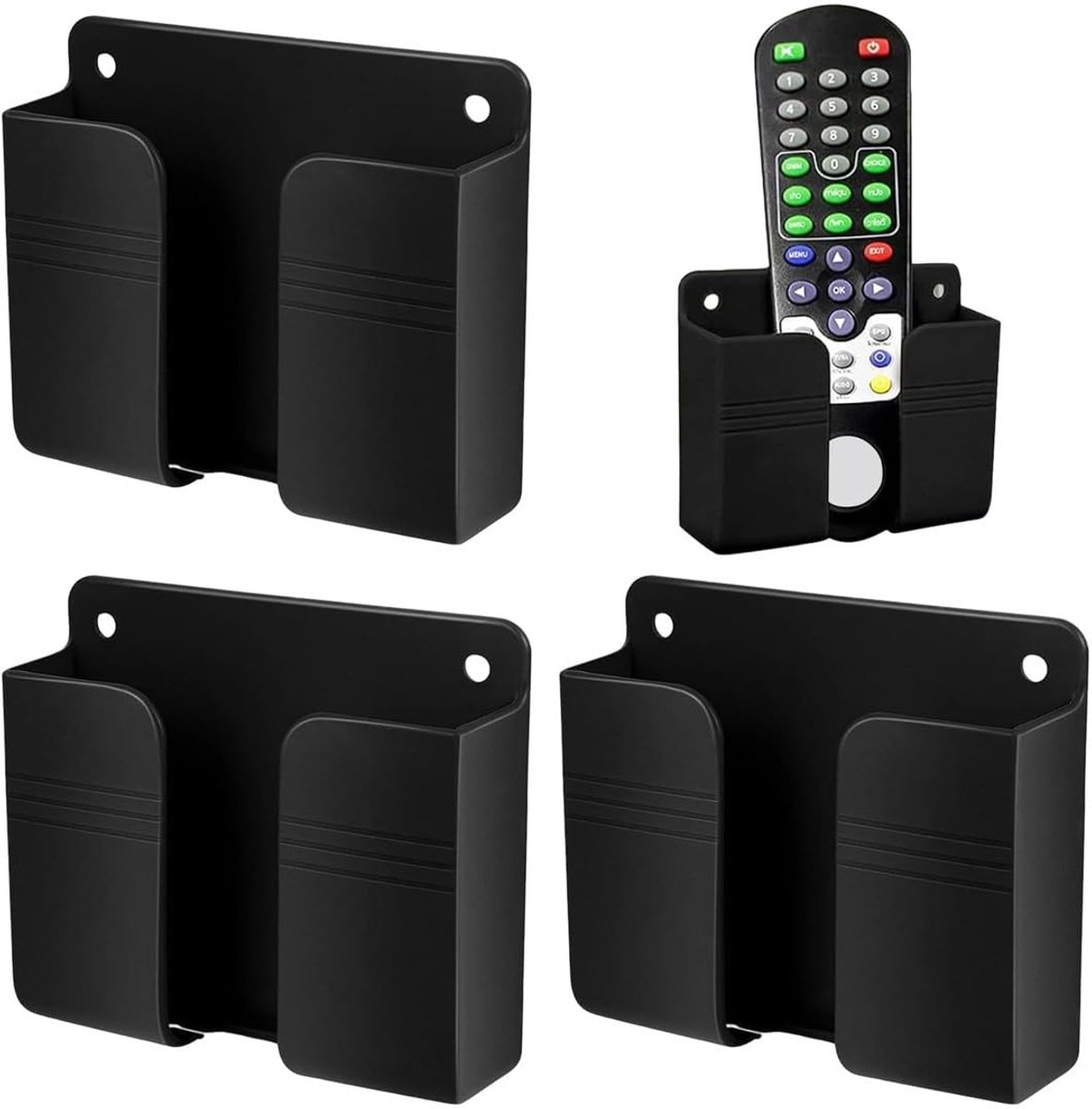 Solidchoice - Set van 4 Wandhouders met Kabelgat voor Mobiele Telefoon