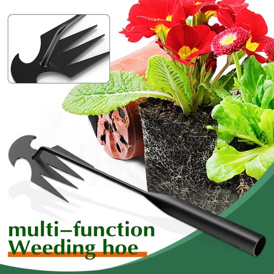 Tuinschoffel 2-in-1 Dubbele tuinschoffel Cultivator Tuinonkruidverwijderaar met handvat voor bloembedden en tuinen 30 cm 1 stuk van Tuinschoffel. — afbeelding 5