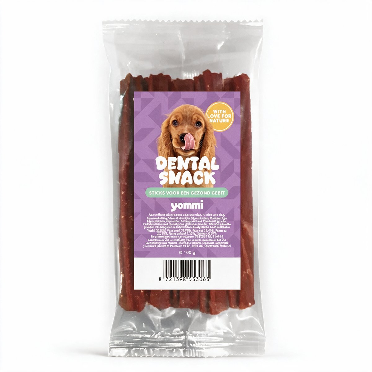 Yommi Dental Snacks (6st) - Natuurlijke Dental Sticks voor Honden - Met Calcium & Pepermunt