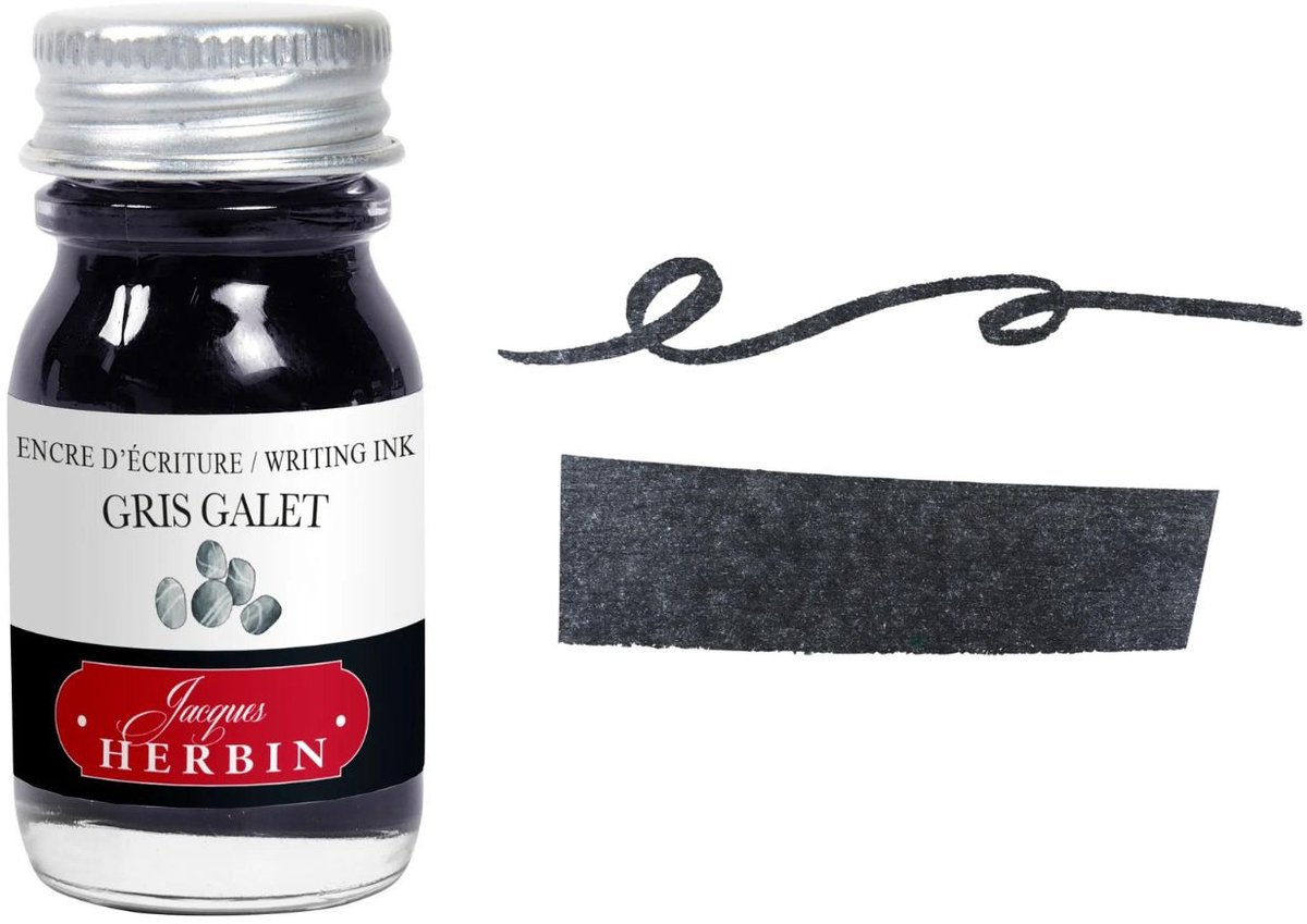 Jacques Herbin Vulpen Inkt - Gris Galet - Grijs - 10 ml