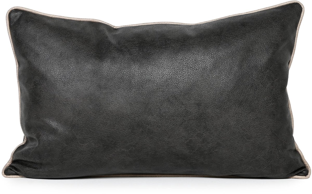 Darcy & Duke Art Leather Onyx - Vinyl Sierkussen - 40 X 60
