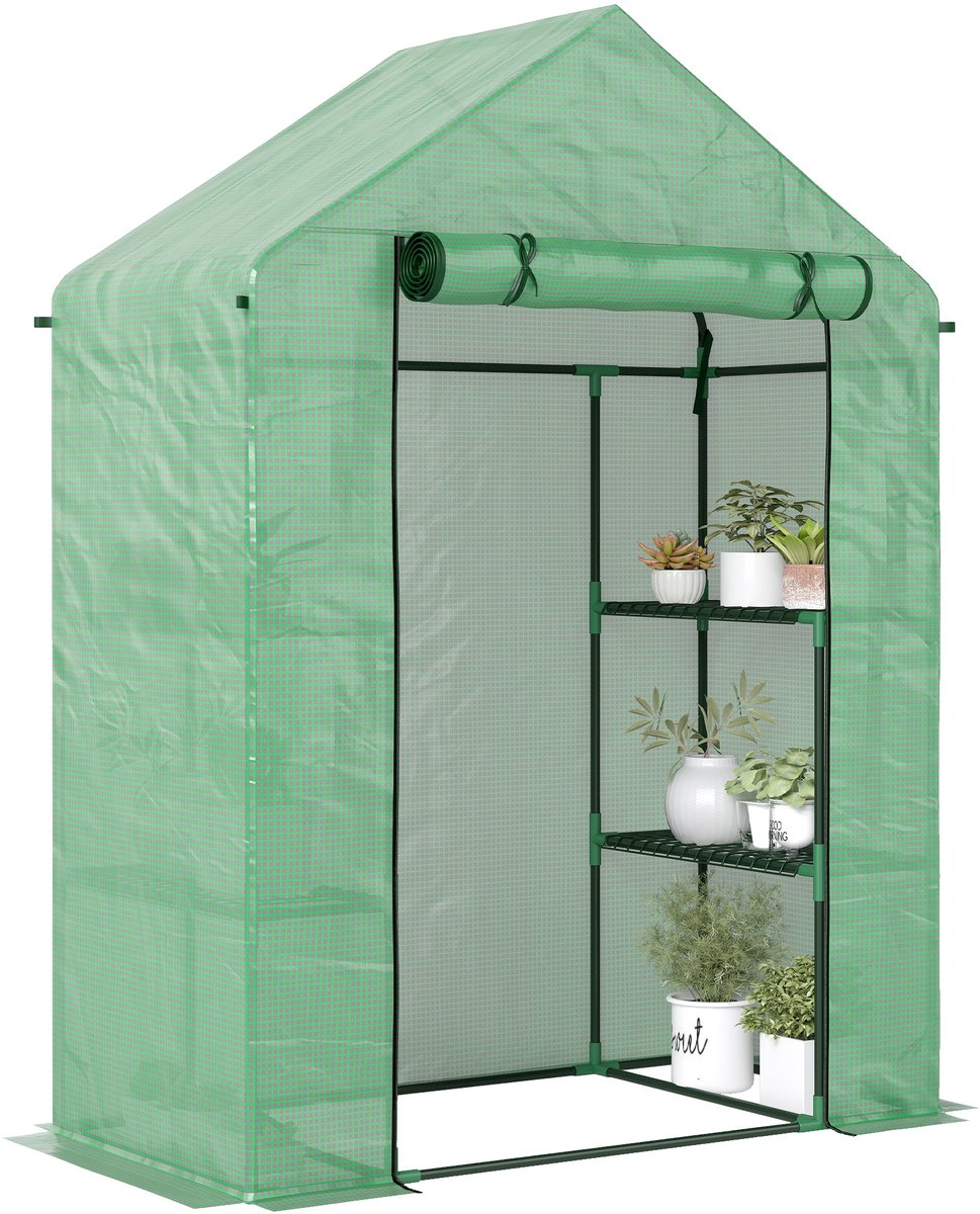 Outsunny-kas-PE-141x72x191cm-groen