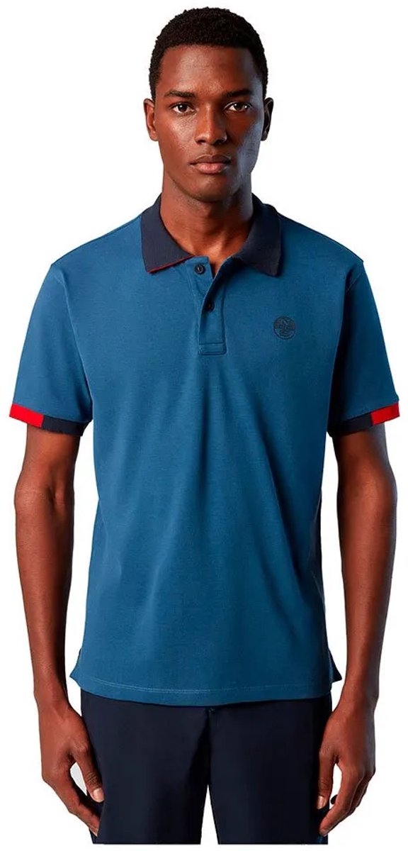 North Sails Graphic 692400 Korte Mouw Poloshirt Blauw 3XL Man
