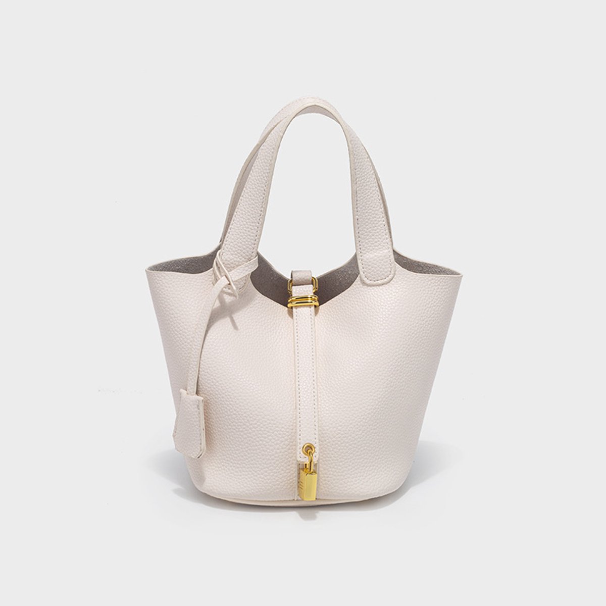 Dameshandtas – Bucket Bag – Stijlvolle vintage handtas – PU-leer – Voor dames – Wit