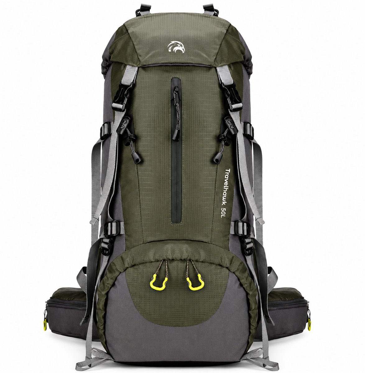 Travelhawk Backpack - 50 Liter - Unisex - Met Laptop Sleeve - Backpacking - Rugzak - Groen