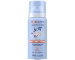 Secret Whole Body Deodorant Spray Travel Size