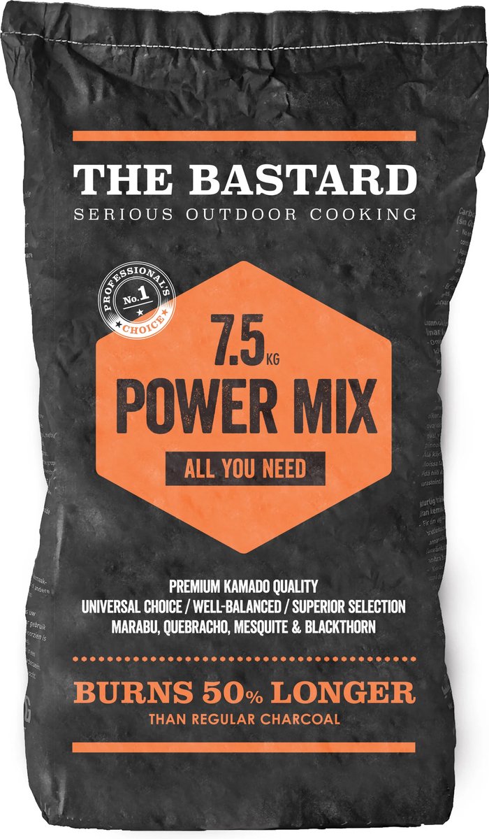 The Bastard Power Mix Houtskool 7,5 kg (Marabu & Mesquite)