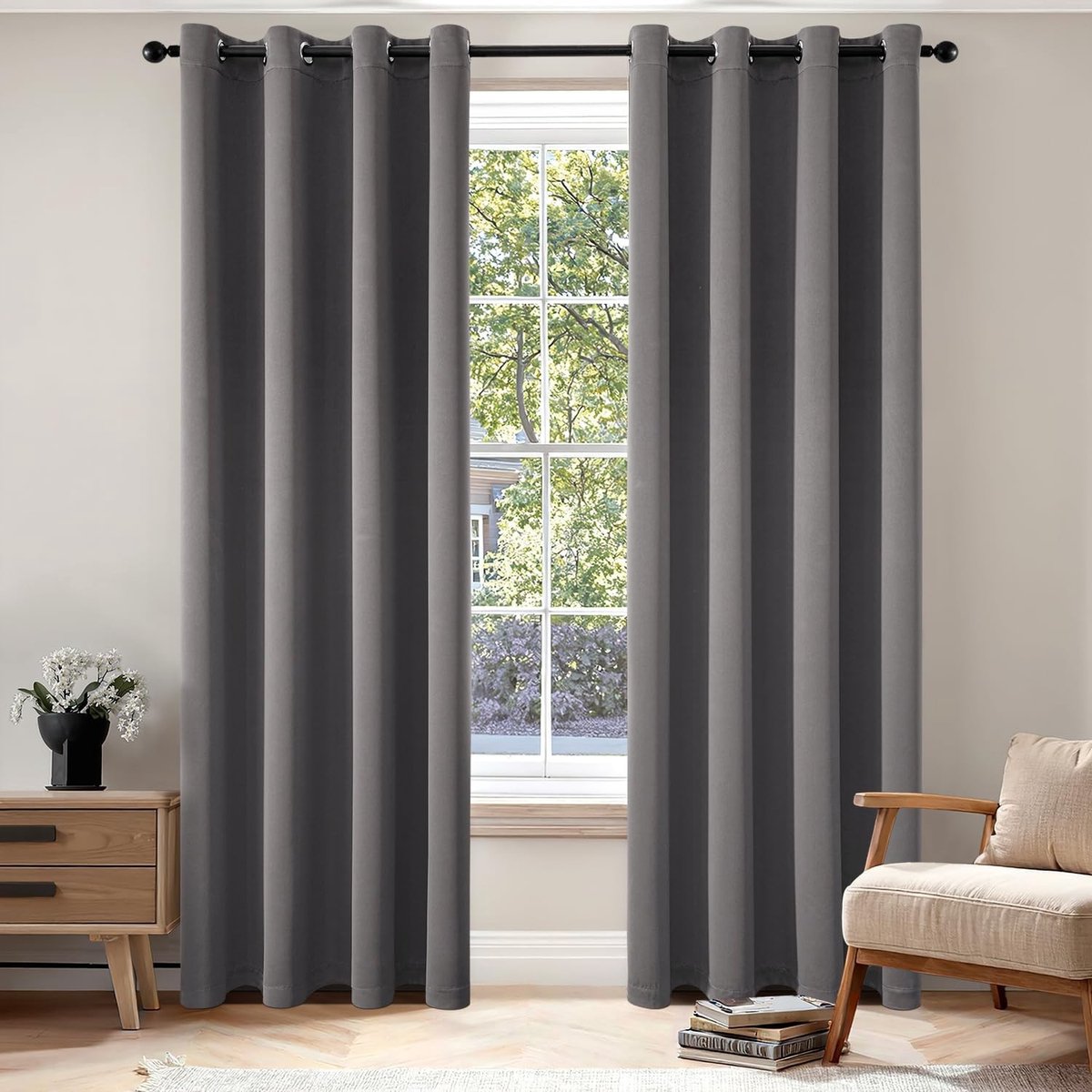 Verduisteringsgordijn - Oranje - 140 cm breed - Drievoudige Weving - Voor Slaapkamer en Woonkamer