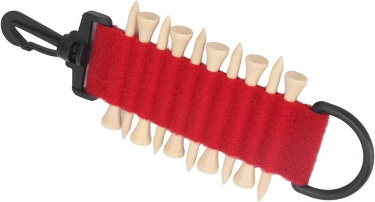 Golf Tee Opbergtas - Nylon - Draagbaar - Riemhaak - Multifunctioneel - Golfaccessoire - Geschikt voor Alle Golfliefhebbers - Zwart - Golf Tee Holder, Draagbare Multifunctionele Nylon Golf Tee Carrier Opbergtas met Haak voor Riem