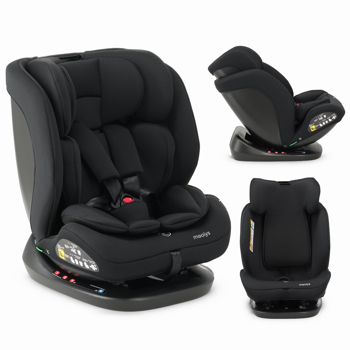 Mooiys Bella i-Size Autostoel - Kinderstoel Auto 40–150 cm - Zwart