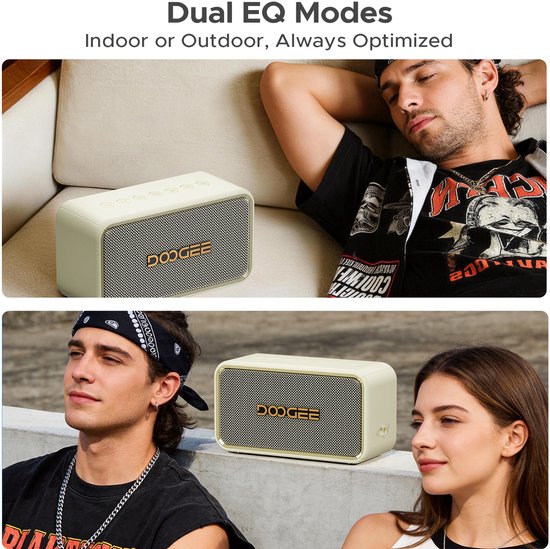 DOOGEE Field Rush - Draagbare Bluetooth Speaker - 130W Vermogen - 28 Uur Speeltijd - Waterdicht IP67 - BT 5.3 - Beige — afbeelding 5