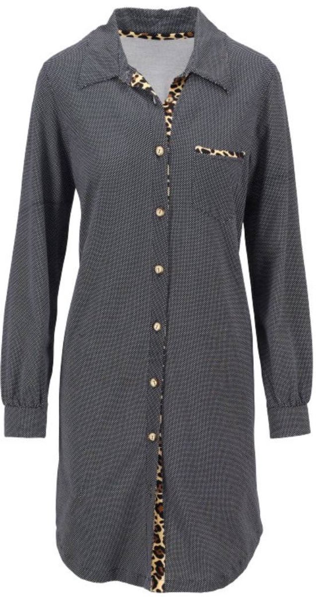 Ringella Katoenen dames nachthemd zwart Ringella - Zwart - Maat - 50