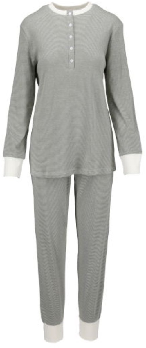 Ringella Katoenen dames pyjama olijfgroen Ringella - Groen - Maat - 42