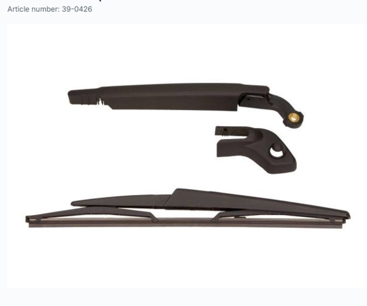 MAXGEAR Achterruitenwisserarm 39-0426 | OEM 8662751 | 9139570 | 9483518 | Geschikt voor Volvo V70 II 285, XC70 I Cross Country 295 2000-2008 | Achter | 370 mm Met Wisserblad en Afdekkap
