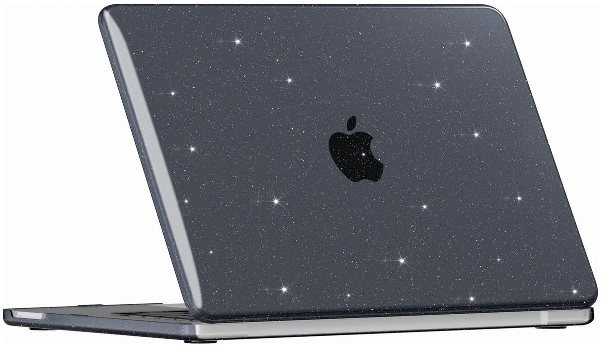 Mobigear Laptophoes geschikt voor Apple MacBook Neo 13 Inch (2026) Hoes Hardshell Laptopcover MacBook Case | Mobigear Sparkle - Zwart - Model A3404