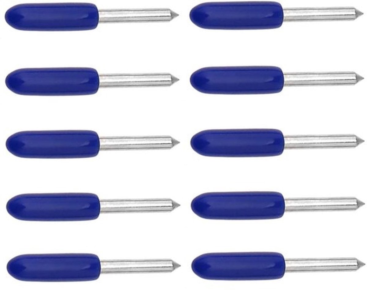 Plotter Snijplotter - 60 graden - Blauw - Snijmes - 10 stuks - Geschikt voor vinylsnijmachine - Tungsten staal