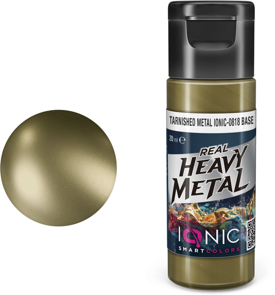 AMMO by Mig Jimenez Hobbyverf Acrylverf - MIG IO0818 Ionic Smart Colors - Real Heavy Metal - Aangeslagen Metaal - Base - Metallic Acryl - 20ml Verf potje