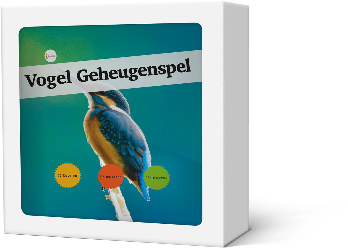 Geheugenspel Vogel - Kaartspel 70 kaarten - gedrukt op karton