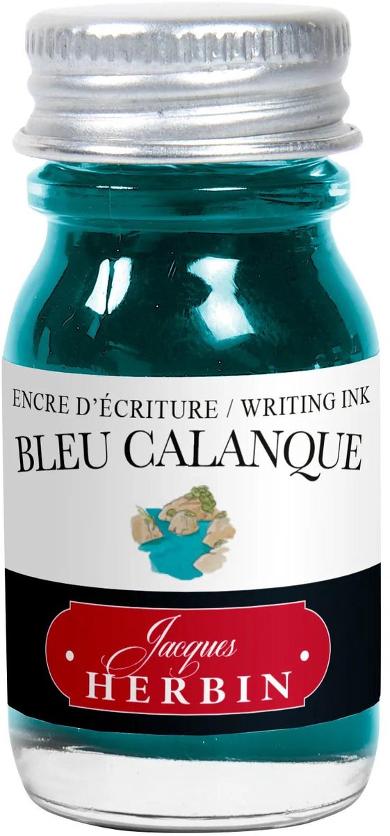 Jacques Herbin Vulpen Inkt - Bleu Calanque - Blauw - 10 ml